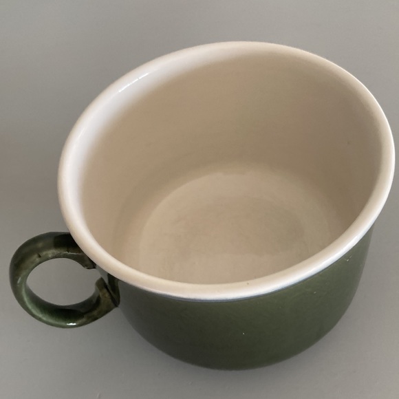 Large Hot Soup Mug Made in ENGLAND Pottery Mug Dark Green - Picture 7 of 10